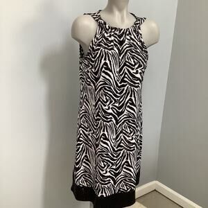 Dress Barn Black and White Zebra size 10